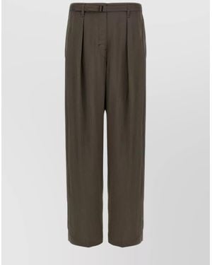 Lemaire Belted Relaxed-Fit Trousers - Green