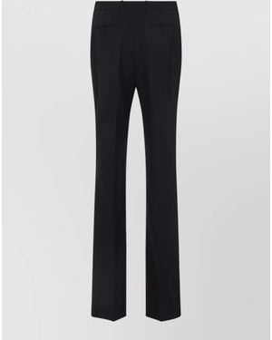 Tom Ford Straight Tailored Trousers Belt Loops Buttons - Blue