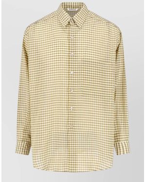 AURALEE Checked Shirt - Natural