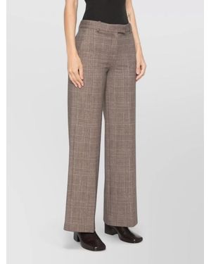 Circolo 1901 Checked Wide-Leg Pants - Brown