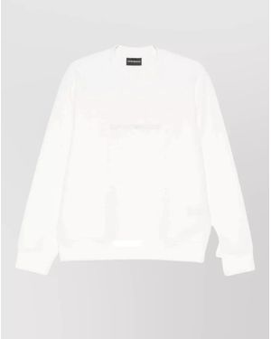 Emporio Armani Logo Cotton Sweatshirt - White