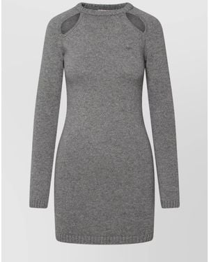 Chiara Ferragni Cashmere-Blend Dress - Grey