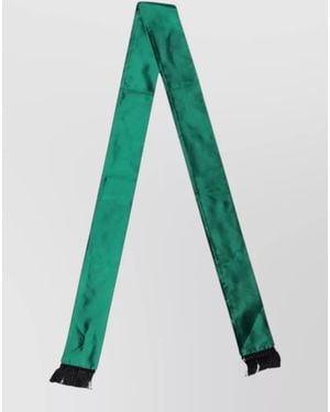 Dolce & Gabbana Silk Fringed Scarf - Green