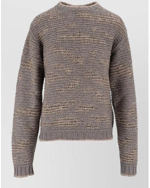 Fabiana Filippi Cashmere Wool Crewneck Jumper - Grey