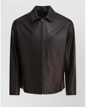 Vince Lamb Leather Jacket - Black