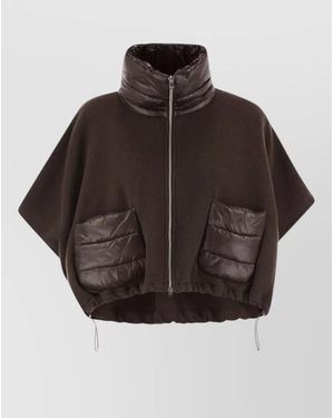 Herno Wool Nylon Short Quilted Down Jacket - Brown