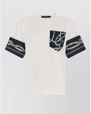 Dolce & Gabbana Silk Blend Printed Short-Sleeve T-Shirt - Multicolour