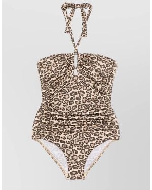 Zimmermann Wanderlust Cut Out Ruched One Piece - White