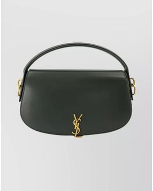 Saint Laurent Voltaire Box Leather Cross-Body Bag - Black