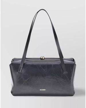 Jil Sander Goji Small Leather Shoulder Bag - Grey