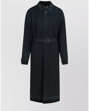 Maison Margiela Virgin Wool Trench Coat - Blue