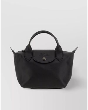 Longchamp Leather Mini Crossbody Bag - Black