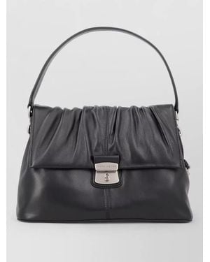 Marc Jacobs Shoulder Bag Adjustable Strap Metal Hardware - Black