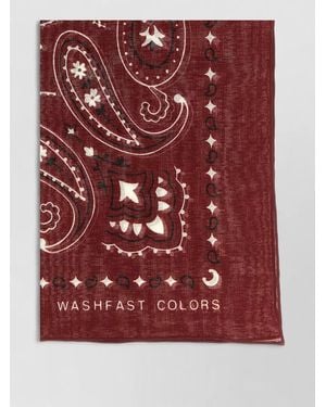 Alanui Paisley Print Square Bandana Hair Accessory - Red