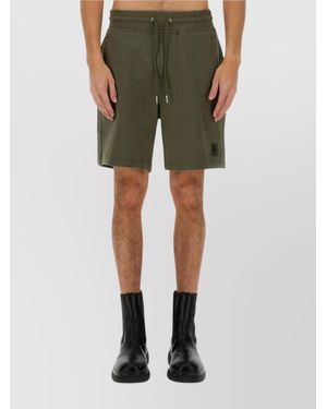 Belstaff Logo Embroidered Bermuda Shorts - Green