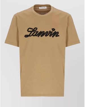 Lanvin Cotton Short-Sleeve T-Shirt - Natural