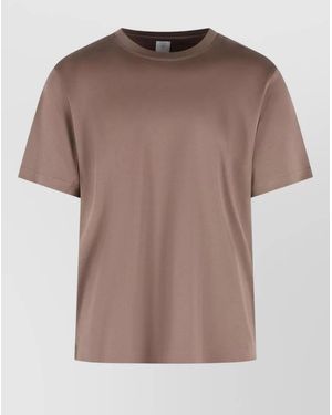 Eleventy Cotton Crew Neck T Shirt Regular Fit - Brown