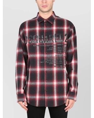 DSquared² Logo Print Shirt - Red