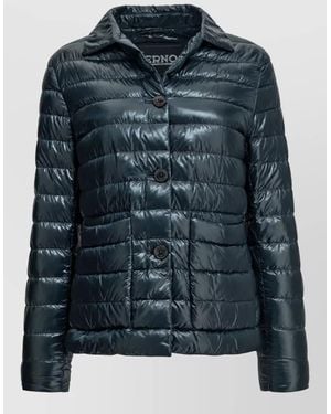 Herno Down Short Parka Coat - Blue