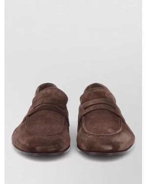 Premiata Loafers Almond Toe Penny Strap Suede - Brown