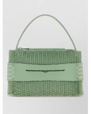 JW Anderson Loafer Bag Leather Tote Bag - Green