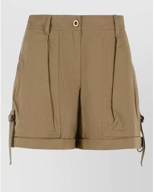Isabel Marant Cotton Knee-Length Shorts - Natural