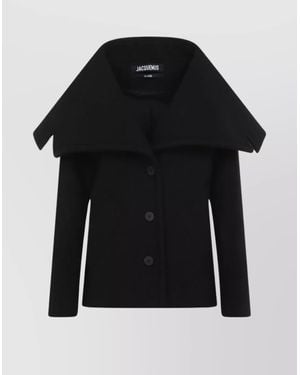 コート JACQUEMUS Woman Coat Black 243CO0771614 990 Jacquemus Jacquemus coat black - Black - Women | 233CO0421320990