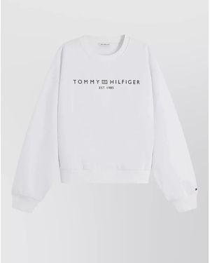 Tommy Hilfiger Cotton Logo Sweatshirt - White
