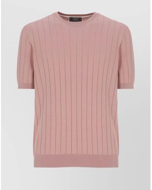 Peserico Short Sleeves Crew Neck T-Shirt - Pink