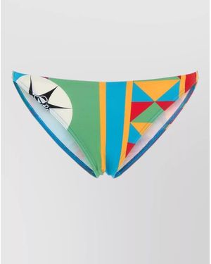Loewe Printed Stretch Nylon Low Rise Bikini Bottom - Blue