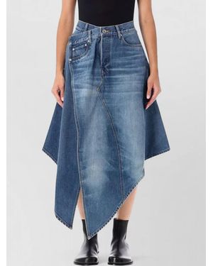 JW Anderson Denim Front Split Skirt - Blue