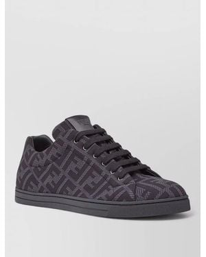 Fendi Ff Lace Up Sneakers Rubber Sole - Multicolor