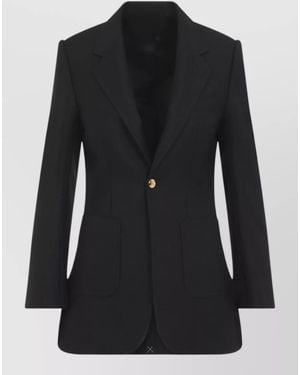 Celine Wool Mohair Single Breasted Suit Jacket - Black