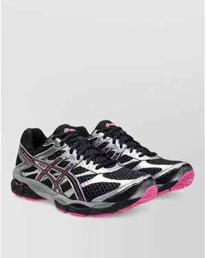 Asics Synthetic Leather Lace-Up Sneakers - Multicolor