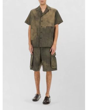 Uma Wang Terry Shirt Tie Dye Notched Collar - Green