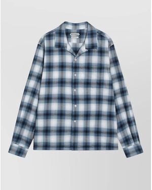 JW Anderson Long Sleeve Plaid Pattern Shirt Menswear - Blue