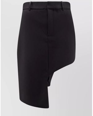 Coperni Asymmetrical Hem Crepe Skirt - Blue