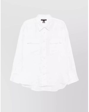 Tシャツ・カットソー Michael Kors LONG SLEEVES LINEN 2 POCKETS OVER SHIRT Michael Kors Long Sleeves Linen 2 Pockets Over Shirt in