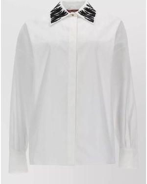 Max Mara Crystal-Embellished Shirt - White
