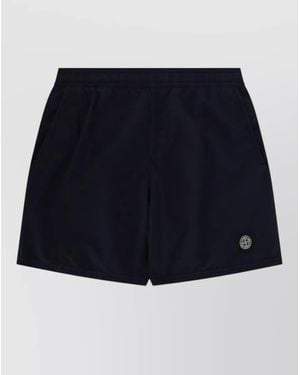 Stone Island Shorts Back Pocket Side Pockets - Blue