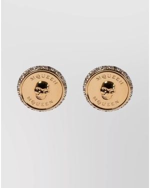 McQueen Sovereign Skull Earrings - Metallic