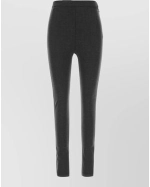 Jil Sander Stretch Virgin Wool Blend Slim Trousers - Grey