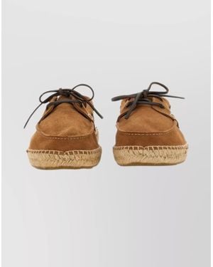 Manebí Suede Espadrille Boat Style Footwear - Brown