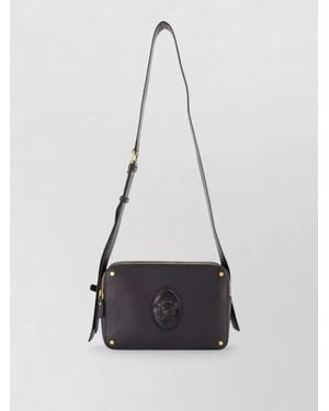 Versace Camera Leather Crossbody Bag - White