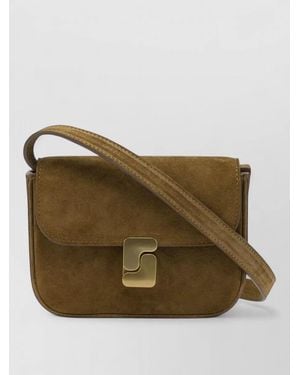 Soeur Leather Belt Bag - Green