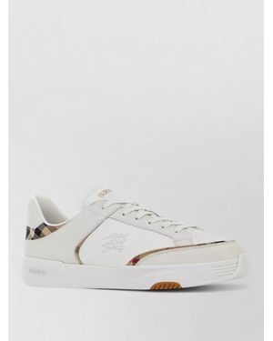 Burberry Leather Low-Top Sneakers - Natural