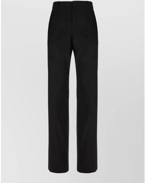Gucci Tailored Polyester Blend Trousers Belt Loops - Black