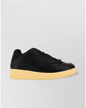 Jil Sander Leather Basket Sneakers - Yellow