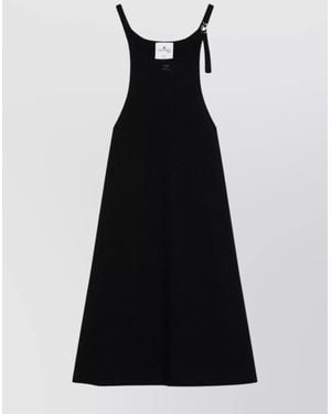 Courreges Ribbed Mini Dress - Black