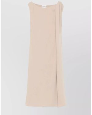 P.A.R.O.S.H. Silk Knee-Length Dress - White
